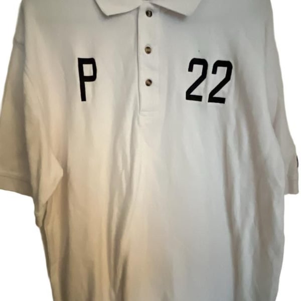 Hunziker Vic Elford Polo Shirt Size XL White