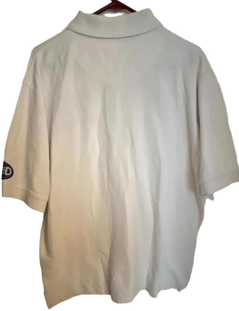 Hunziker Vic Elford Polo Shirt Size XL White 3