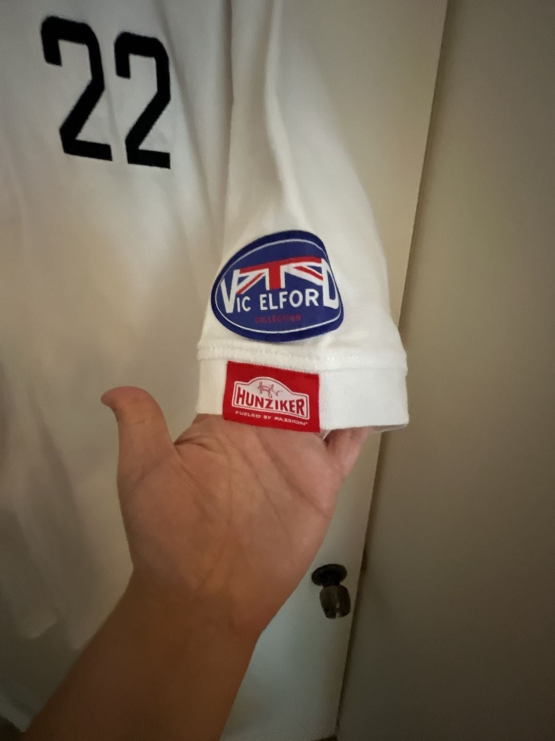 Hunziker Vic Elford Polo Shirt Size XL White 5