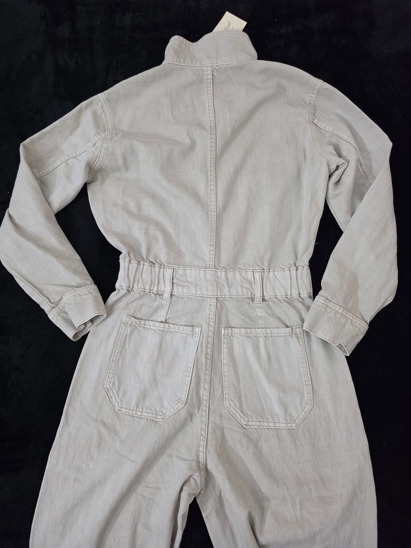 Universal Thread Denim Baggy Jumpsuit Tan Off-White Utility Boiler Suit Overall, size 2 8