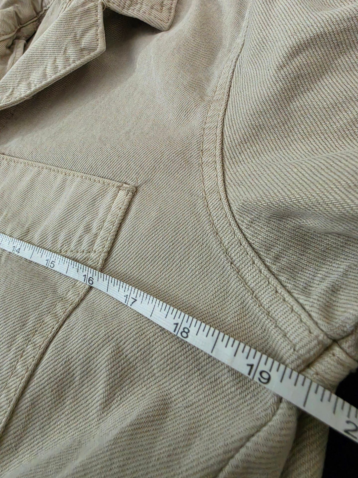 Universal Thread Denim Baggy Jumpsuit Tan Off-White Utility Boiler Suit Overall, size 2 10