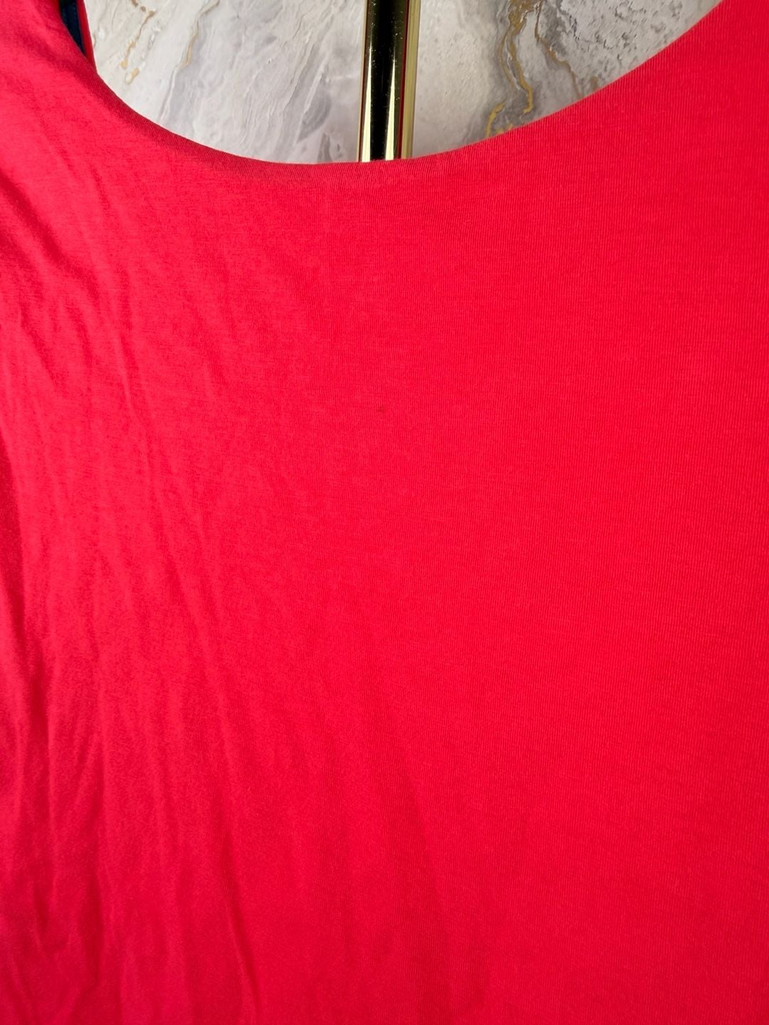 Boden Scoop Neck Long Sleeve Top US 8 Red Cotton Blend Tee 6