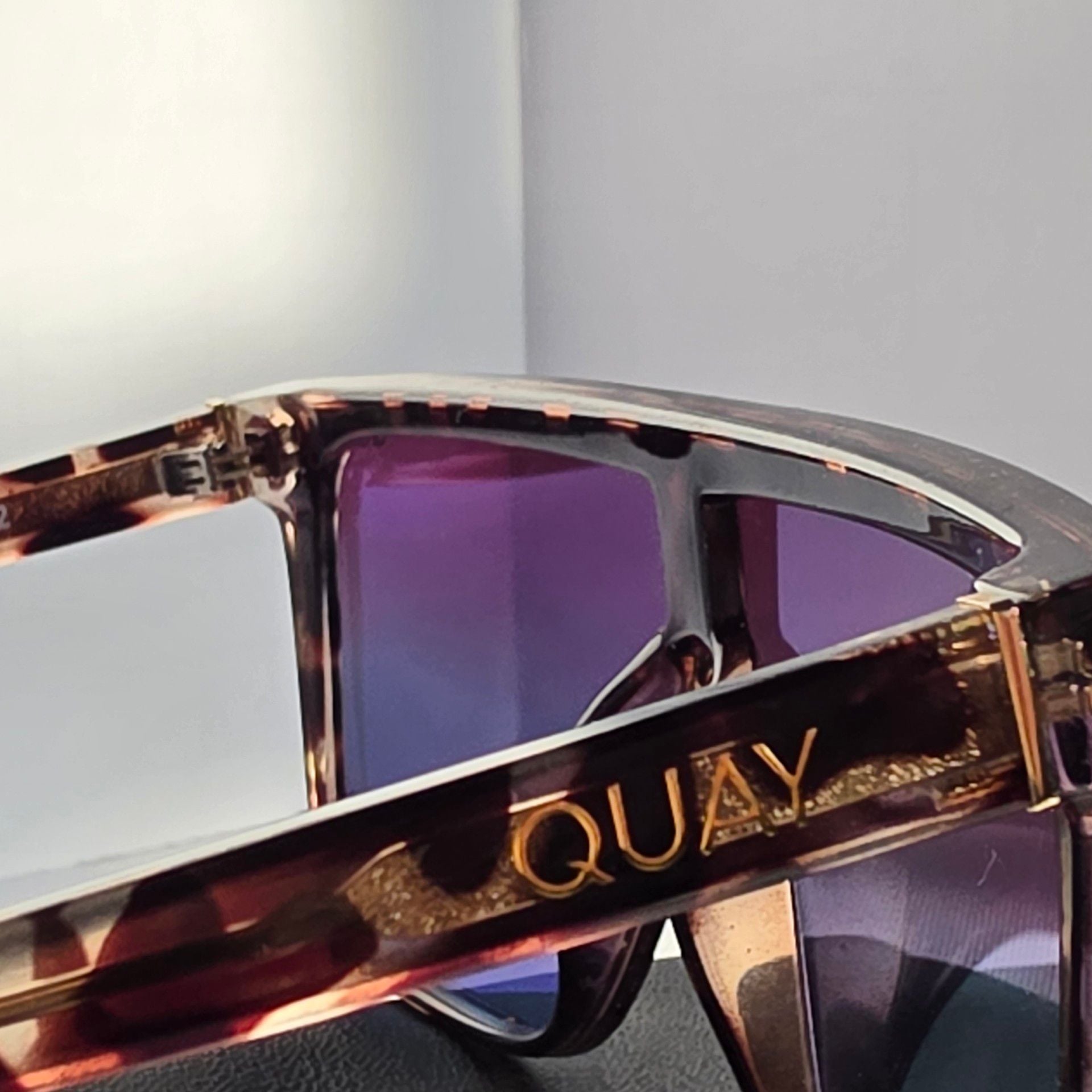 Quay Nightfall Shield Sunglasses Tortoise Purple Gradient 8