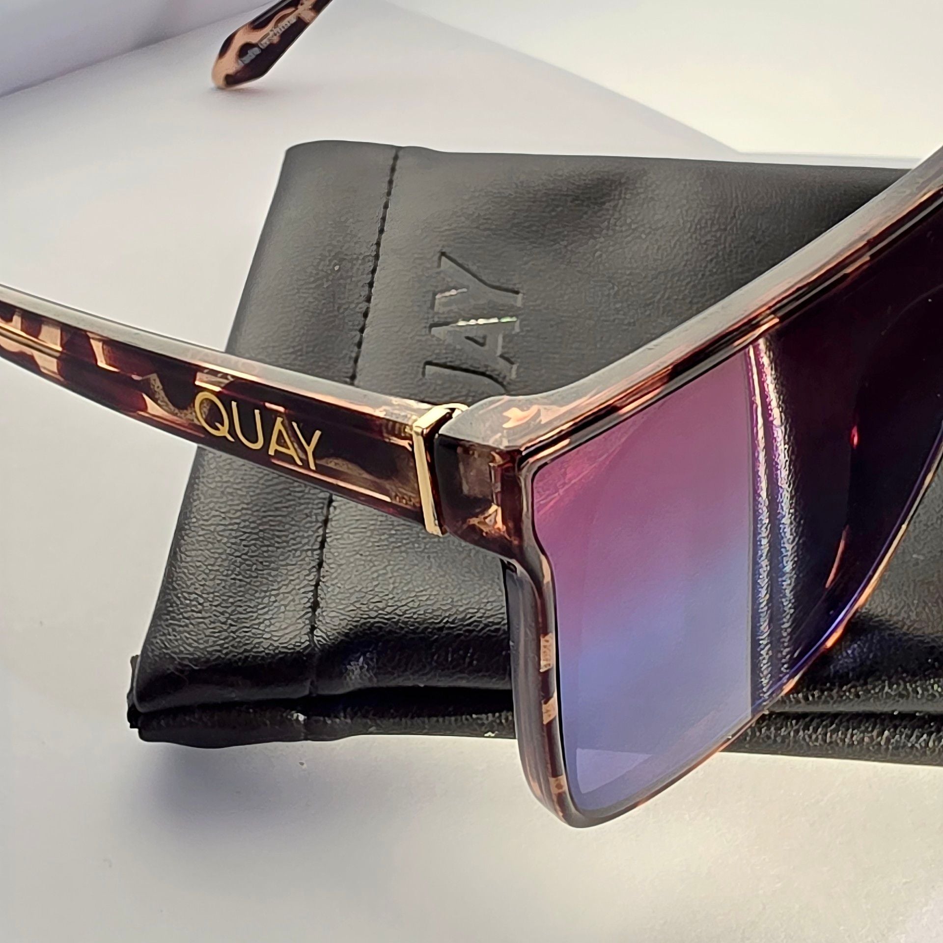Quay Nightfall Shield Sunglasses Tortoise Purple Gradient 9