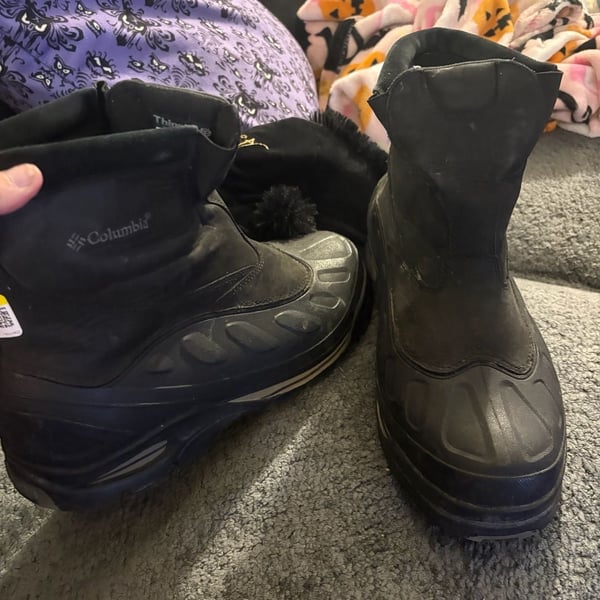 Columbia Hoodootoo Men's Size 15 Black Waterproof Snow Boots BM1312-010