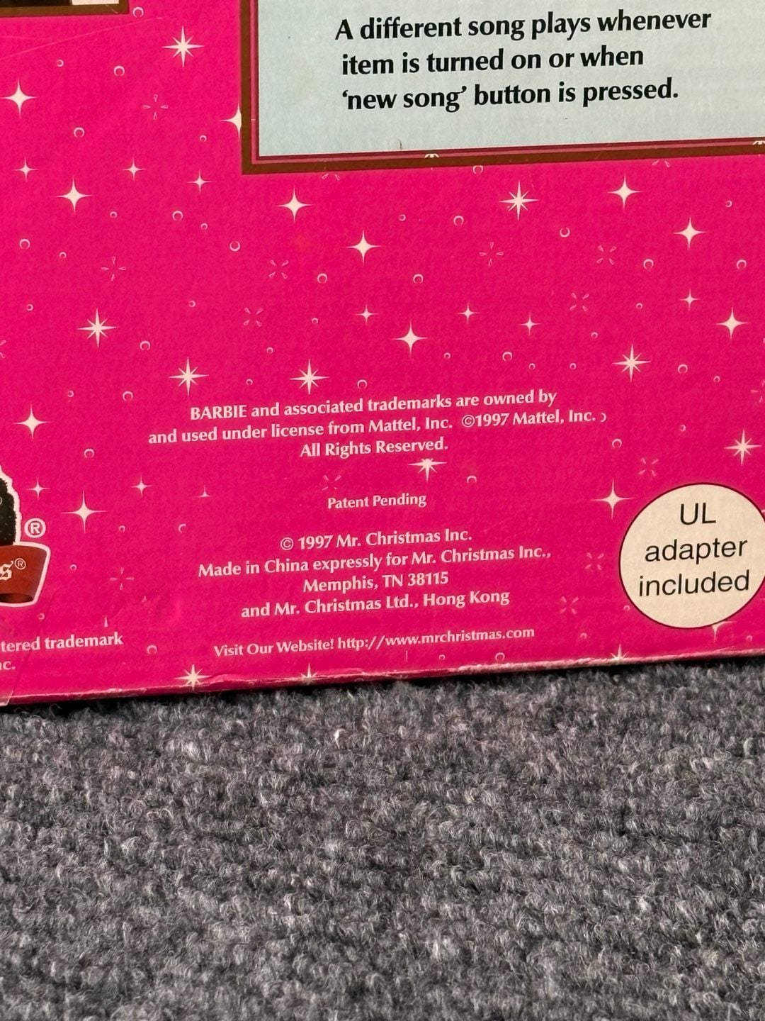 Barbie Holiday Dance Musical 1997 Mr. Christmas Stage Works 23