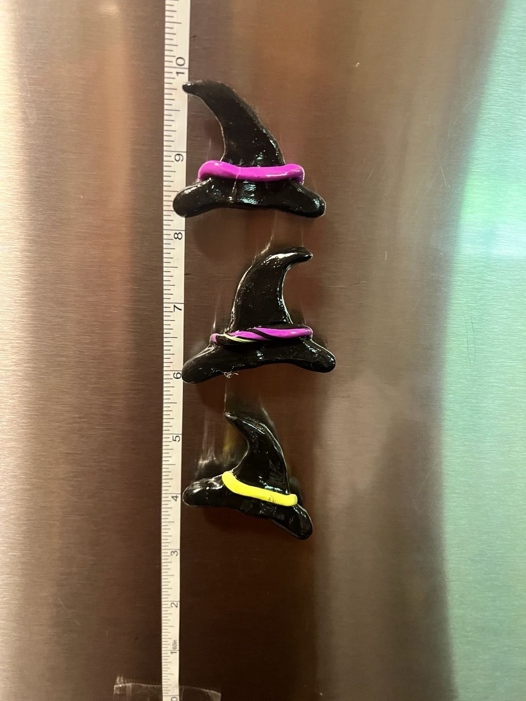 Handmade Witch Hat Magnets Set of 3 Halloween Decor 1