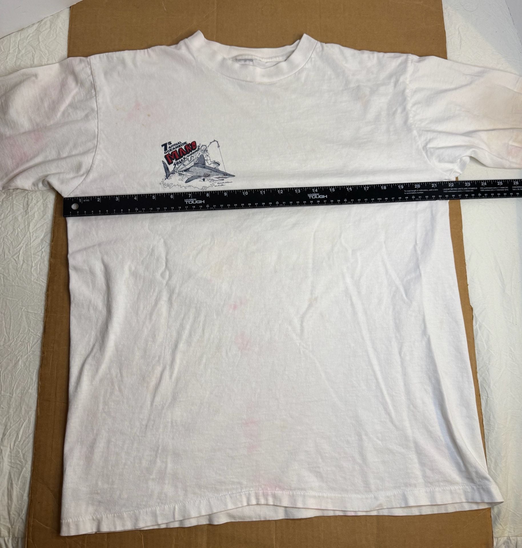 Sunn Graphics 7th Annual Oceanside Mako Shark Tournament Shirt 1991 L 11
