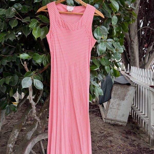 April Cornel Swiss Dot Crepe Maxi Dress