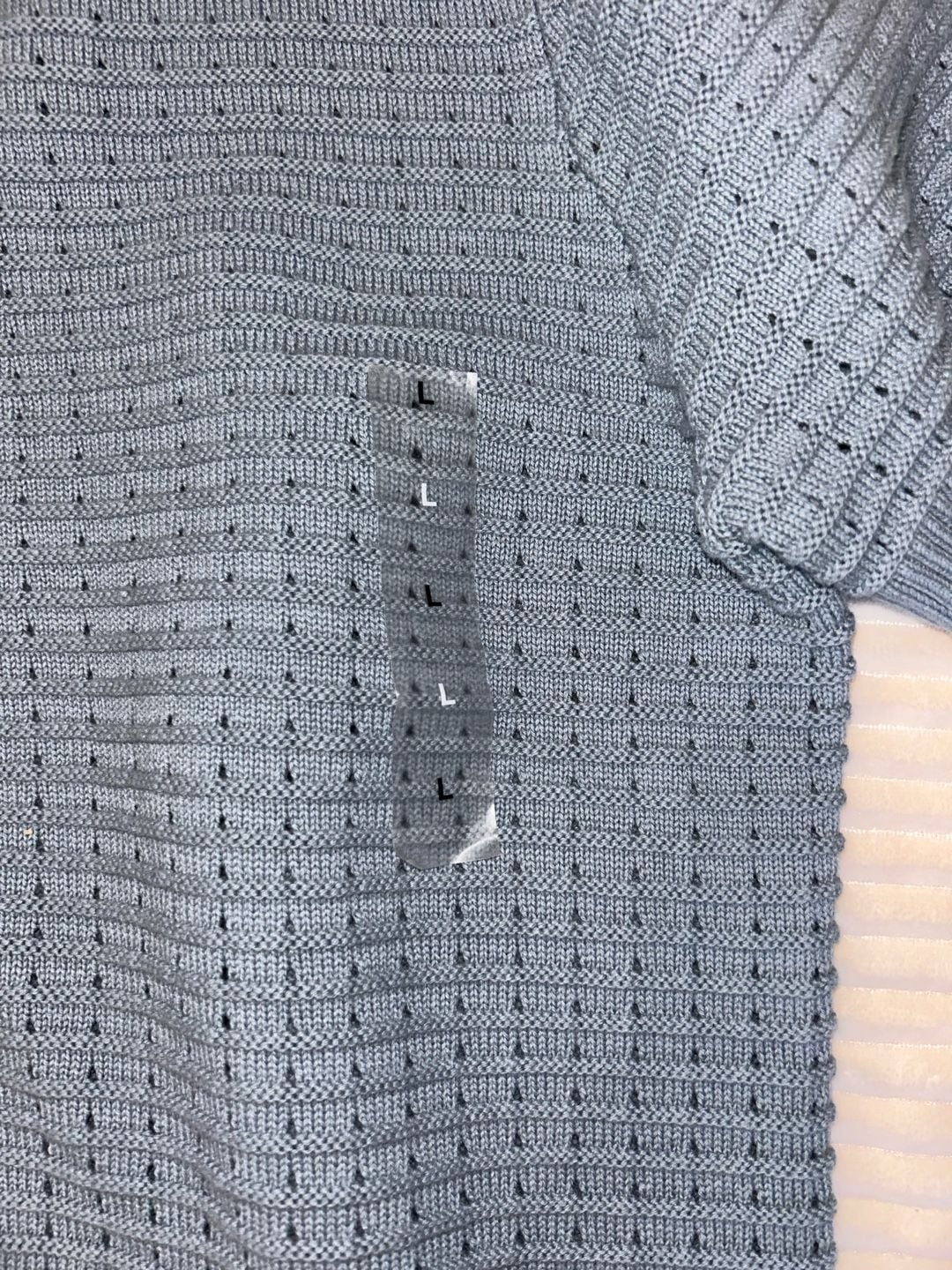 Men’s Sun + Stone Cooper Short Sleeve Knit Sweater Size L Blue 5