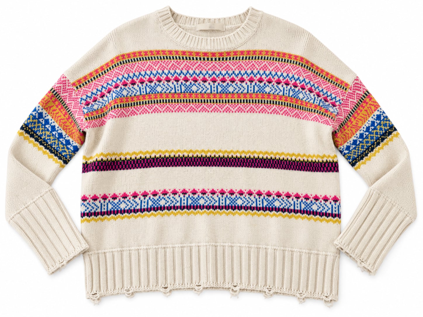 Easel Fair Isle Sweater Size S Multicolor Jacquard (m1) 2