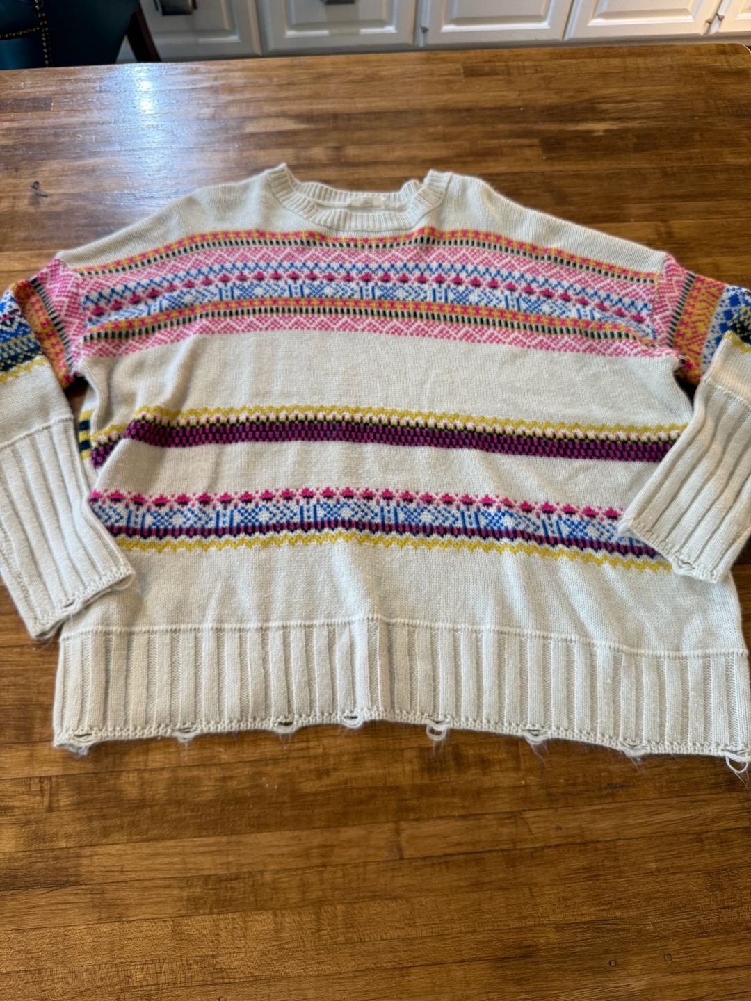 Easel Fair Isle Sweater Size S Multicolor Jacquard (m1) 3