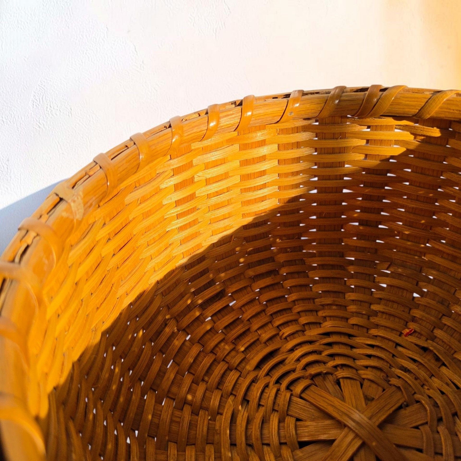 1974 John McAdams Signed Handwoven Basket 11” Vintage Folk Art Indiana Basket 8