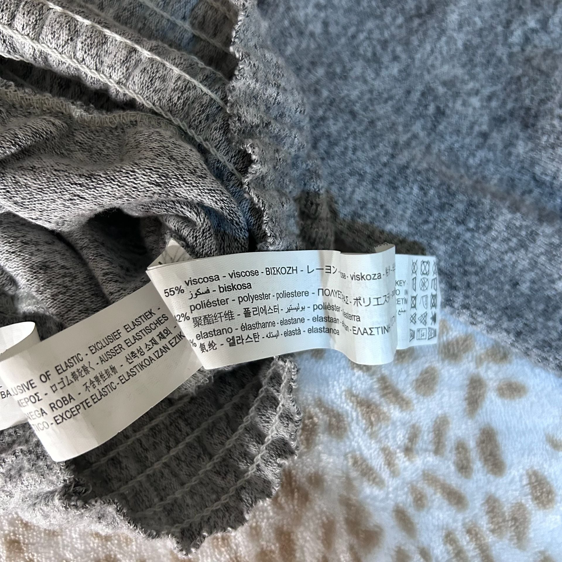 Zara Gray Bubble Sleeve Top Size S Smocked Waist Sweater 7