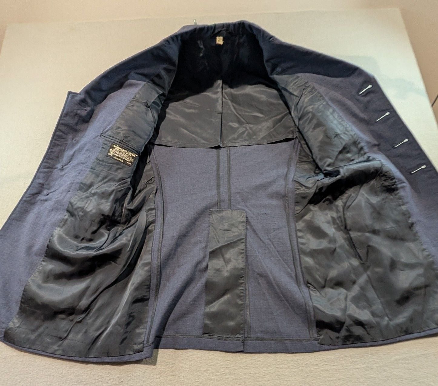 USAF Vintage Military Dress Jacket Size 38L Wool Blue 6