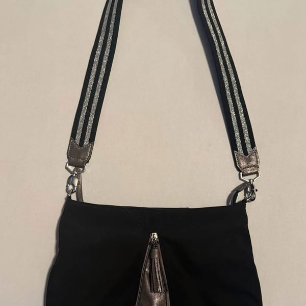 Stella & Dot Work Hard Play Hard Crossbody Bag Black
