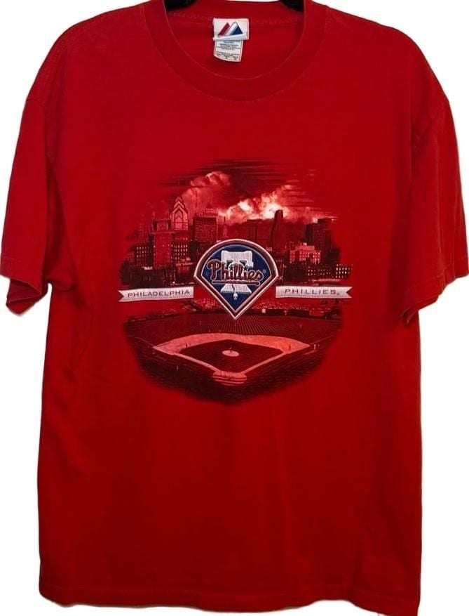 Majestic 2008 MLB Philadelphia Phillies Citizens Bank Park Stadium T-Shirt Large 2