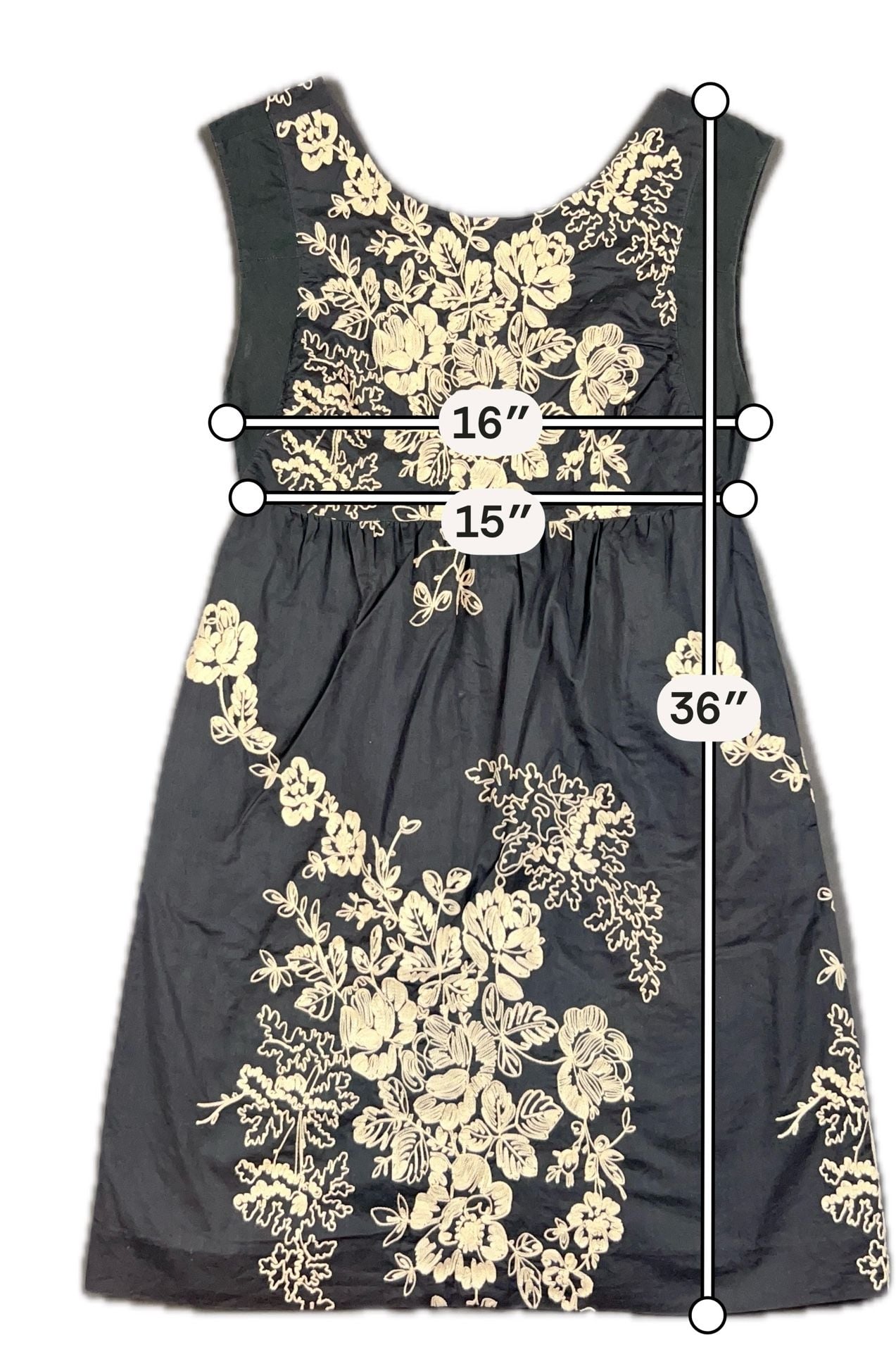 J.Crew Mirabel Floral Embroidered Dress Size 4 Gray Cotton 3