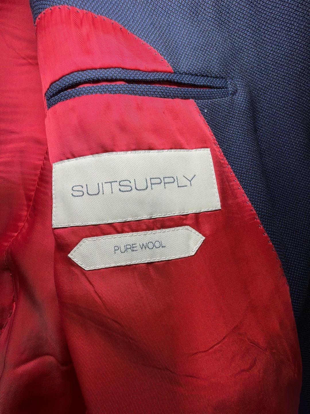 Suitsupply Sienna Int Men’s Sz 44R Blue 100% Pure Wool Blazer Sport Coat Classic 10