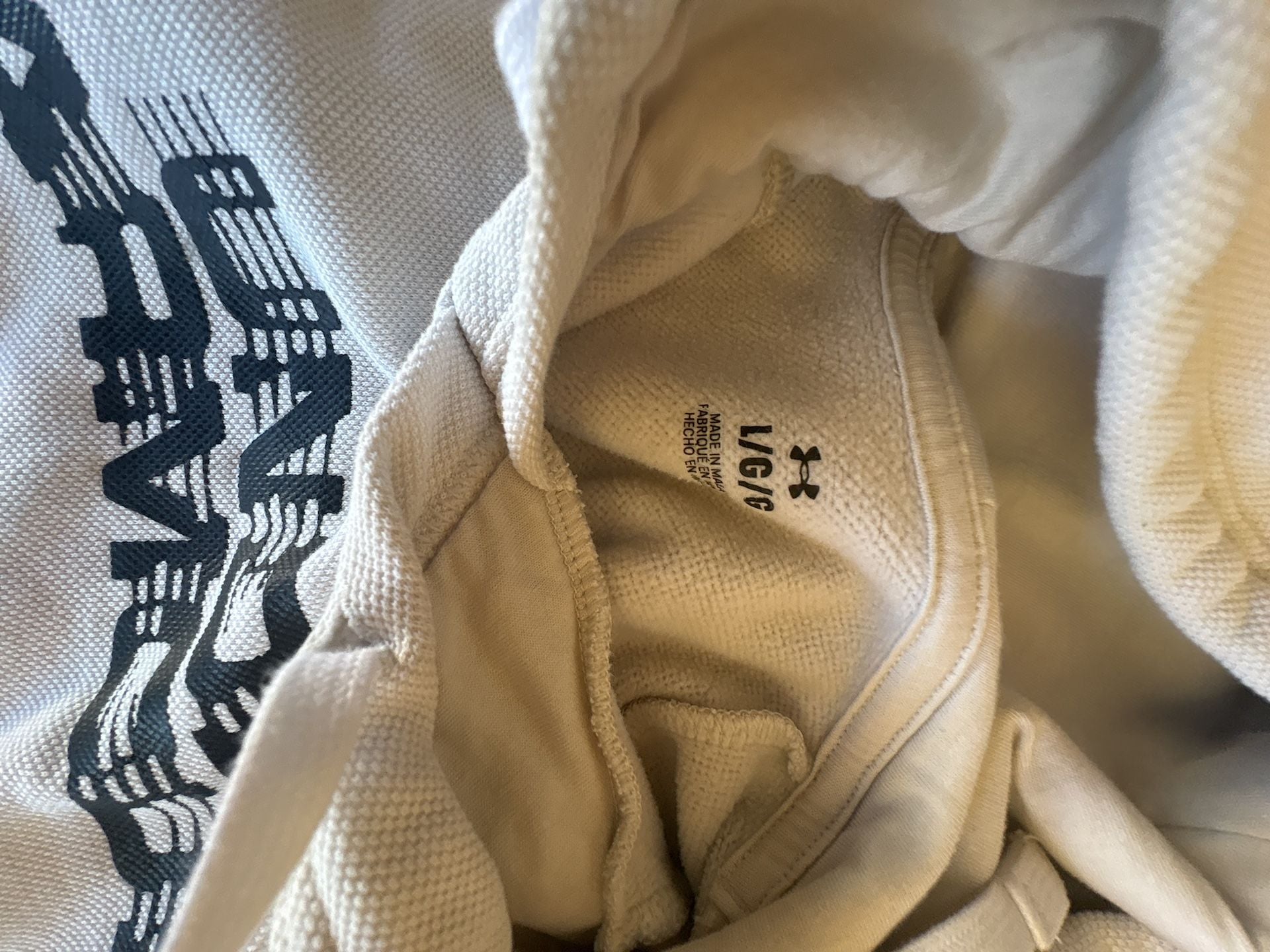 Under Armour Glitch Logo Hoodie Size L White Graphic Pullover Sweatshirt 4
