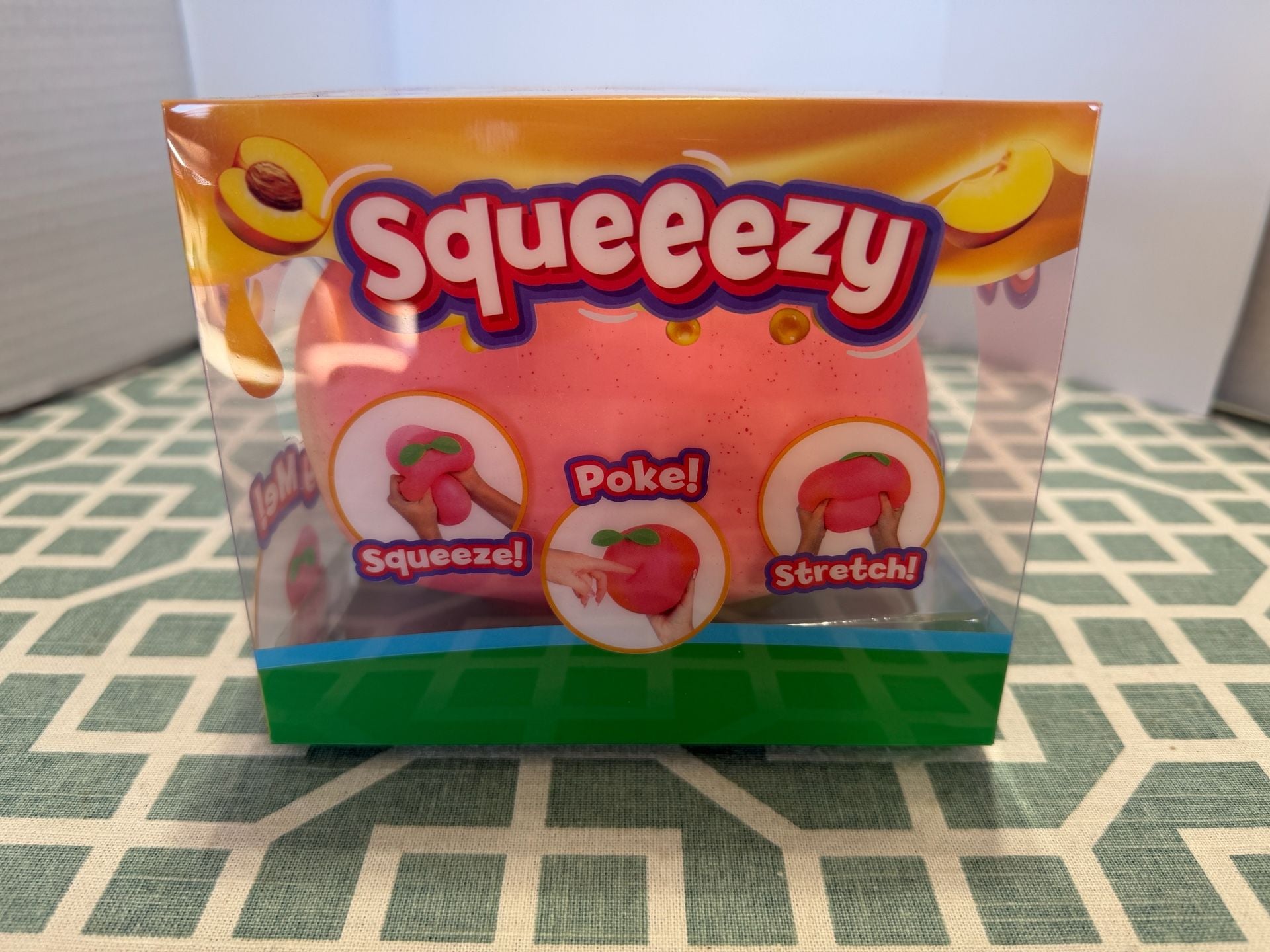 Sunny Days Jumbo Squeezy Peach Squishy Toy 1