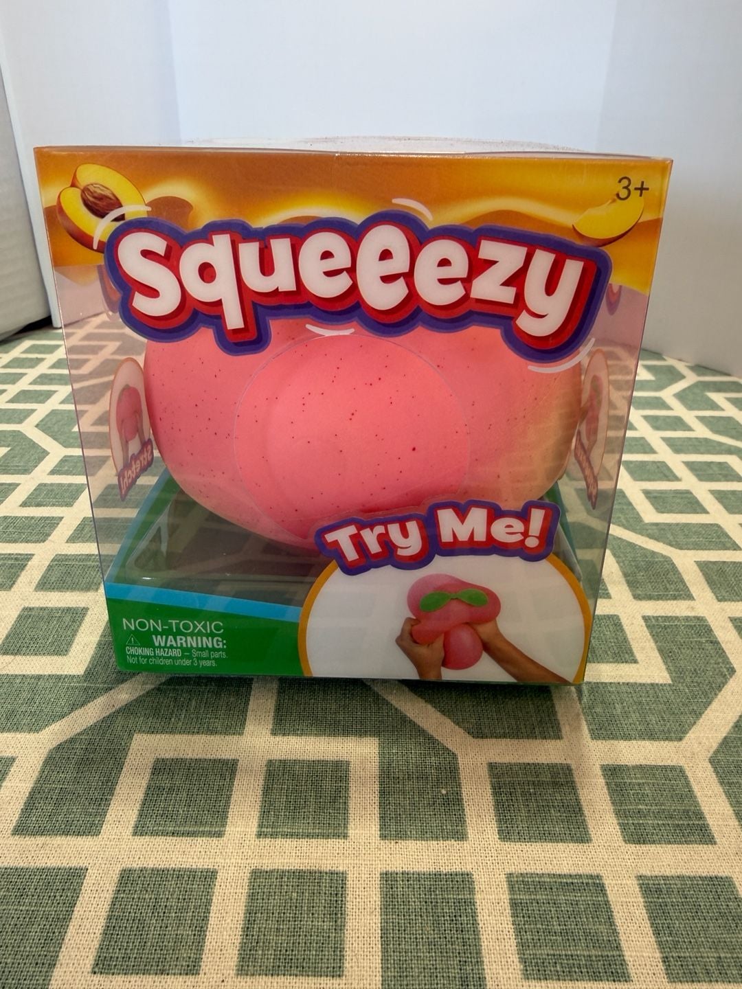 Sunny Days Jumbo Squeezy Peach Squishy Toy 2