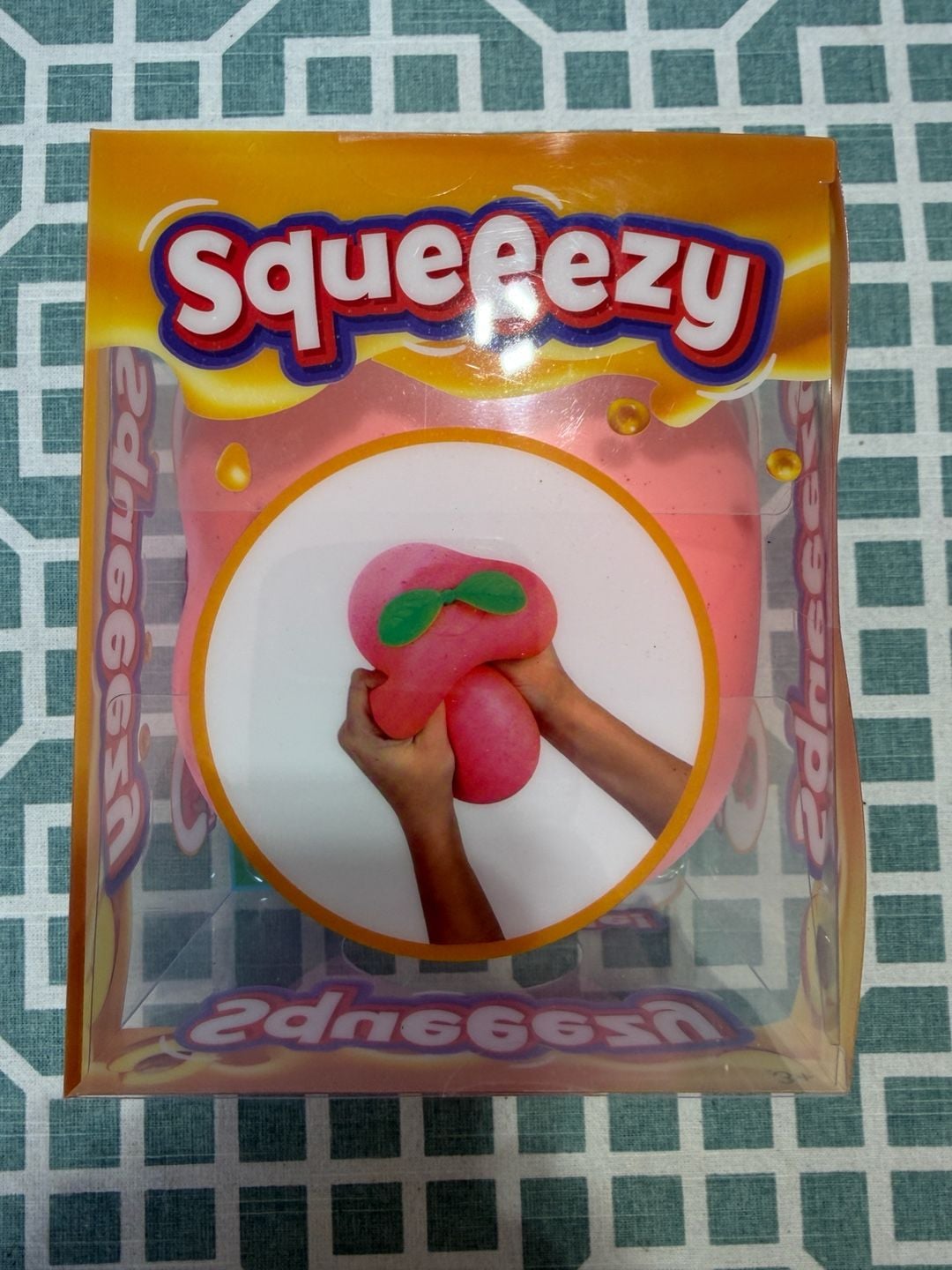 Sunny Days Jumbo Squeezy Peach Squishy Toy 5
