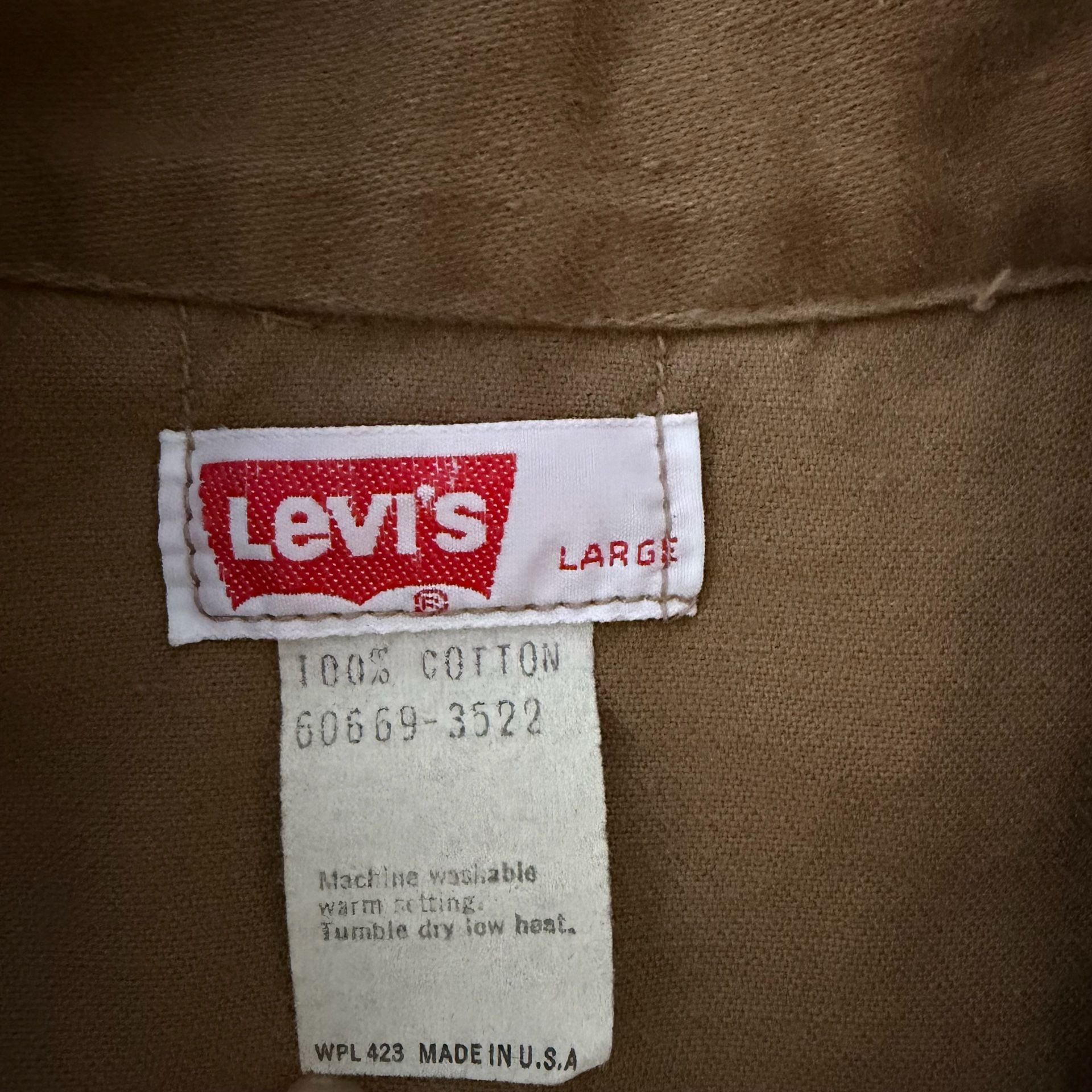 Vintage 70's Levis Two Pocket White Tab Western Barn Style Basic Button Up Shirt 5
