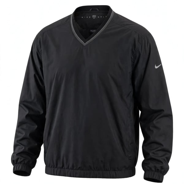 Nike Golf Men’s XL Black V-Neck Pullover Windbreaker Windshirt Swoosh