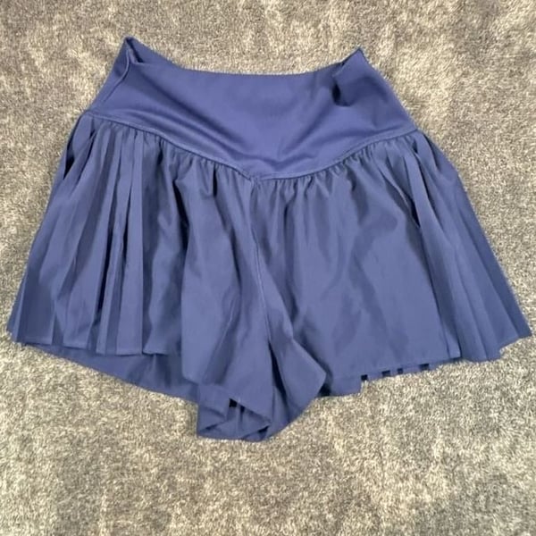 Offline By Aerie Crossover Flowy Short Size S Blue Pleated Athletic Skort