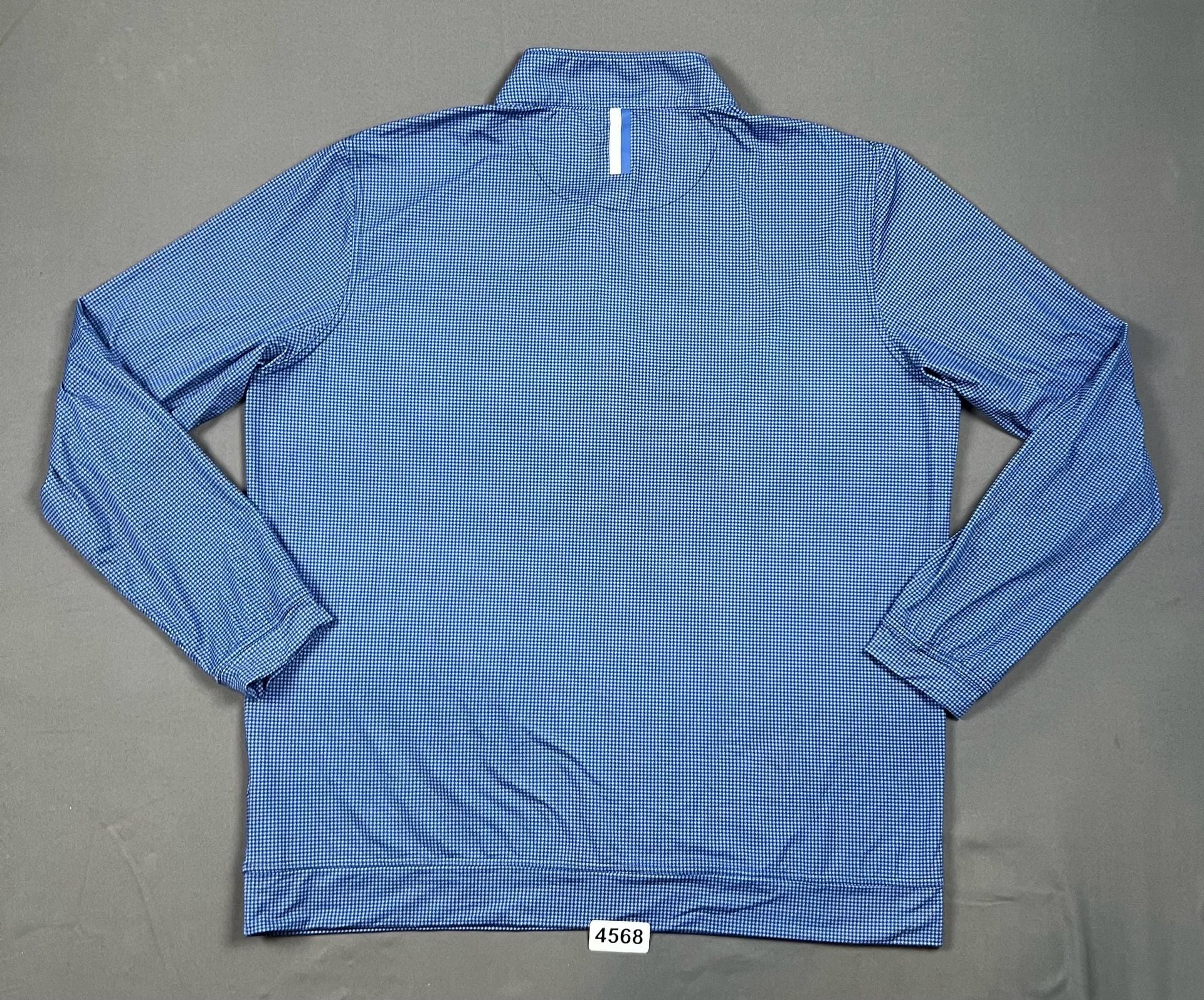 Rhoback 1/4 Zip Pullover Size XL Blue Houndstooth Performance Golf 10