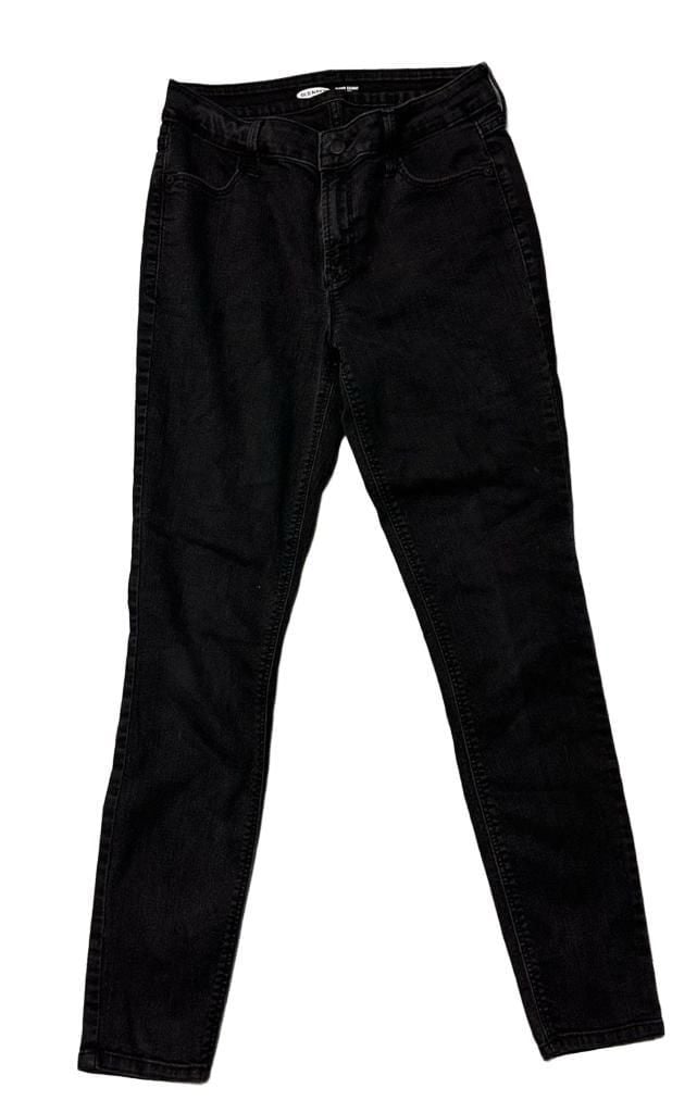 Old Navy Super Skinny Mid-Rise Jeans Size 6 Black Denim Pants 2