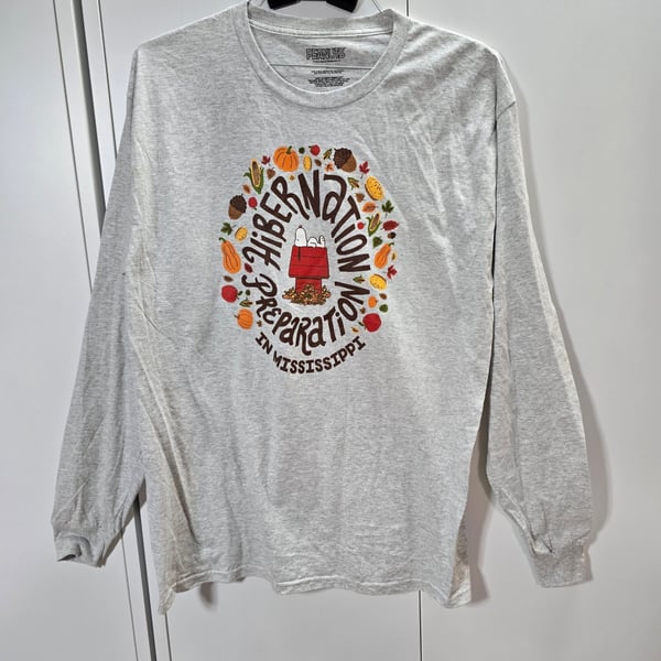Peanuts Snoopy Long Sleeve Shirt Size L