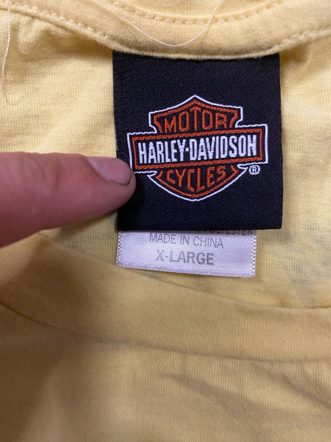 Harley-Davidson Graphic T-Shirt X-Large Yellow Nassau Bahamas 3
