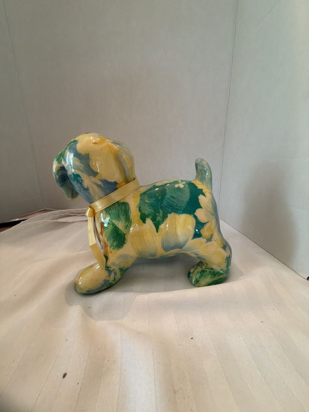 Joan Baker Designs Porcelain Patchworks Puppy Figurine 3