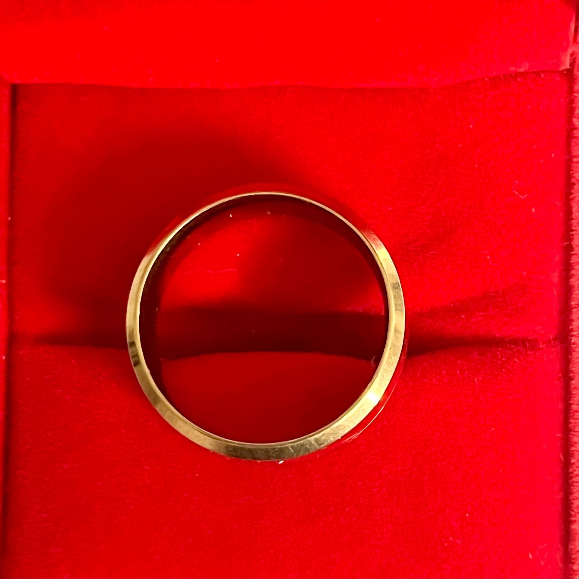 Tungsten Gold Titanium Steel Red Resin Inlay Polished Finish 8mm Ring Size 9 Unisex 5