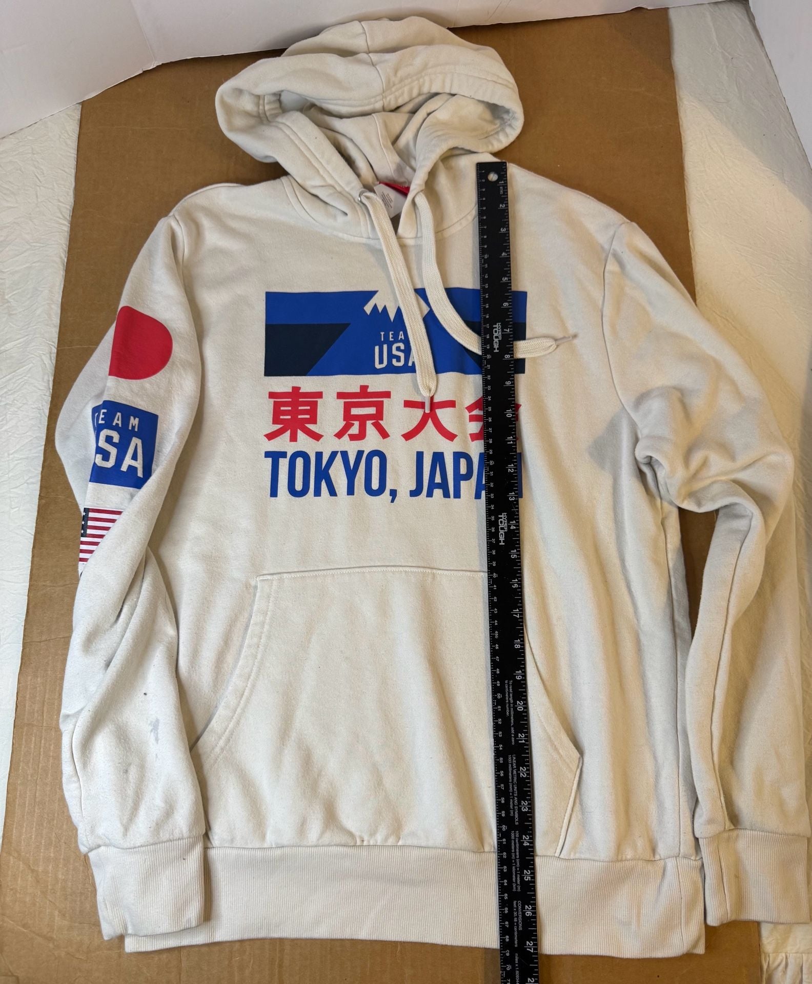 Team Apparel Tokyo Japan Olympic Hoodie Size M White 9