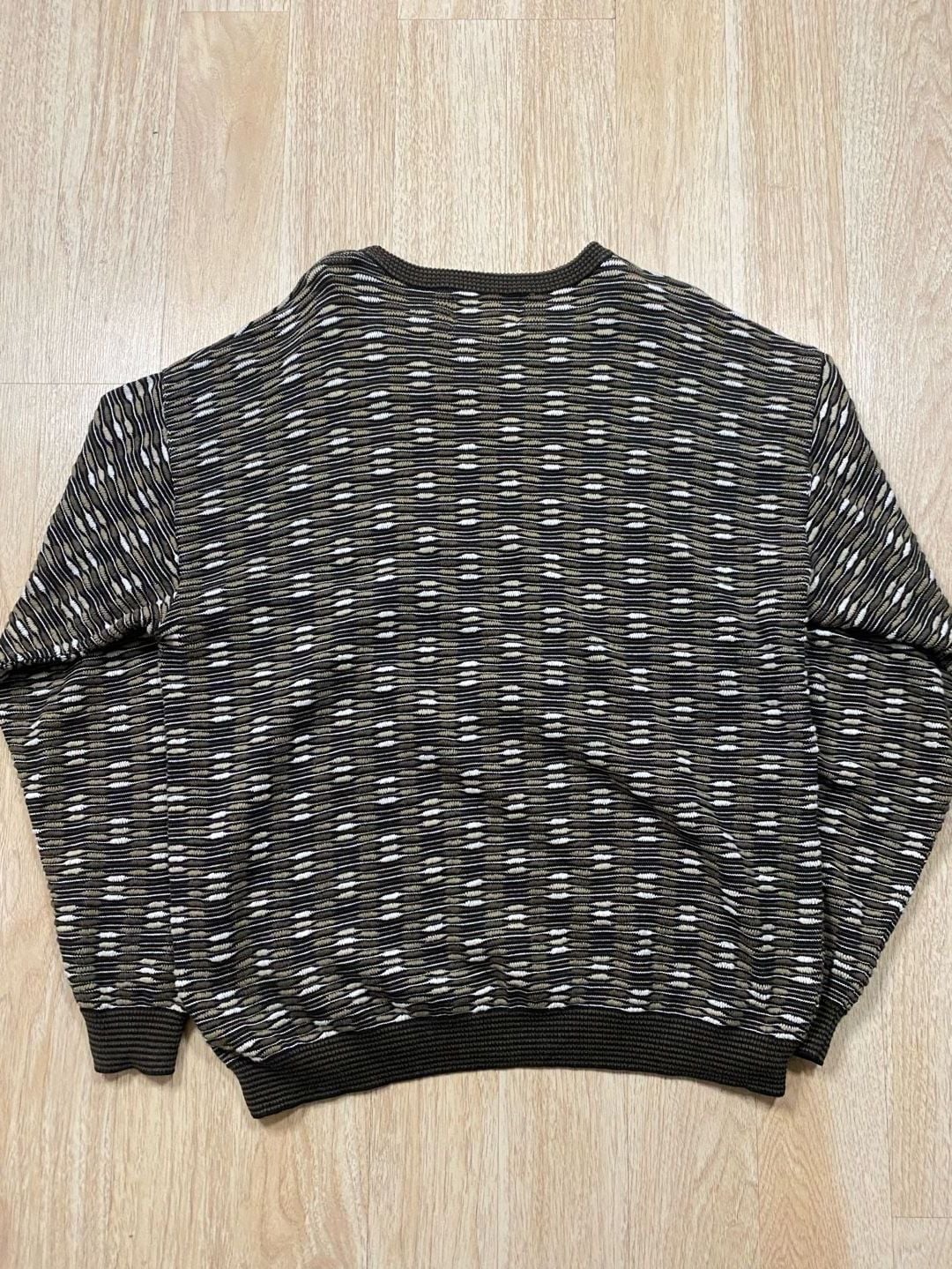 Pacific Coast Golfwear Sweater Size L Brown Multicolor Knit Pullover 5