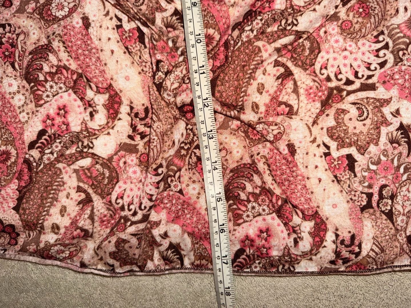 La Kitty Camisole Tank Top Brown Pink Paisley Trim Vintage Y2k 8