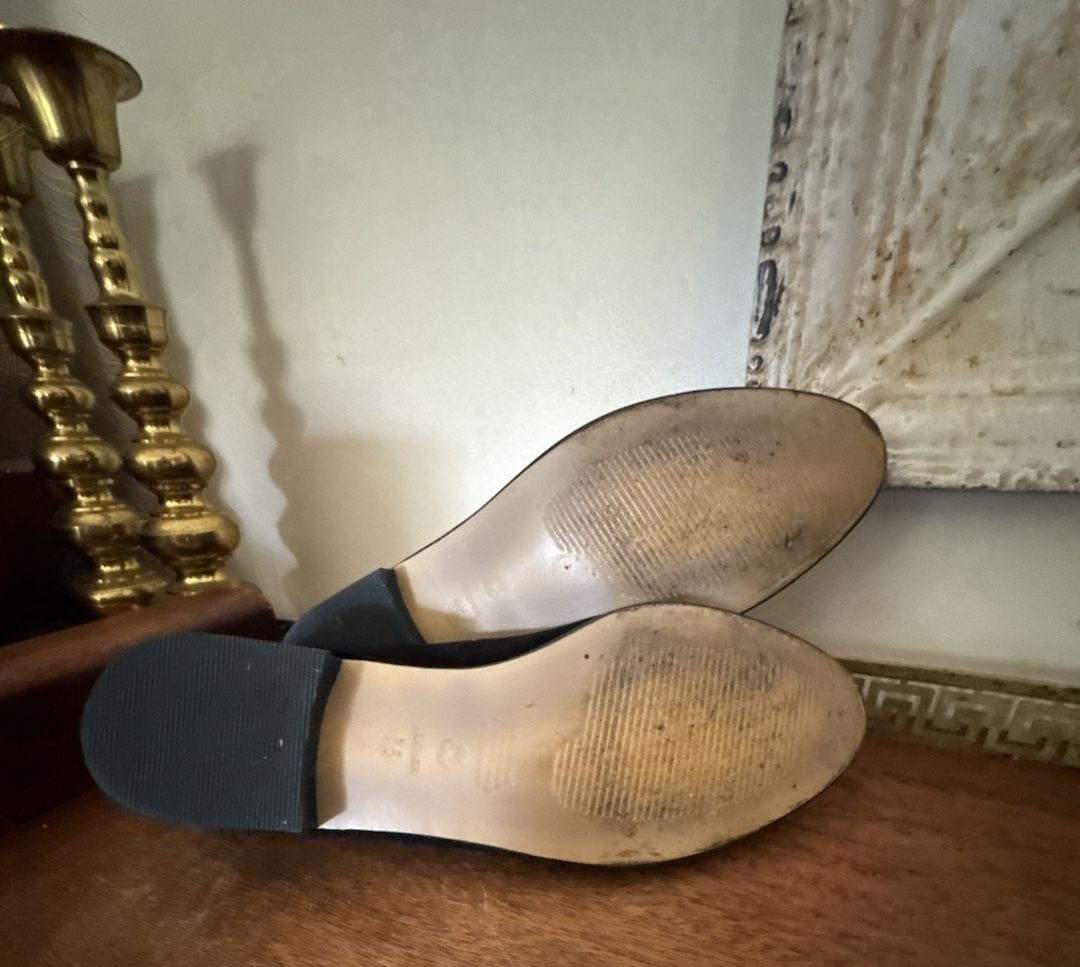 J.Jill Black Velvet Loafers Size 6.5 8