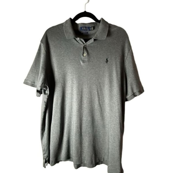 Polo Ralph Lauren Men's Classic Fit Short Sleeve Polo Shirt Gray Size XL