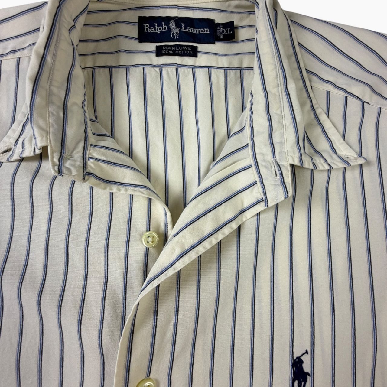 Ralph Lauren Marlowe Striped Button Down Shirt XL 100% Cotton 7