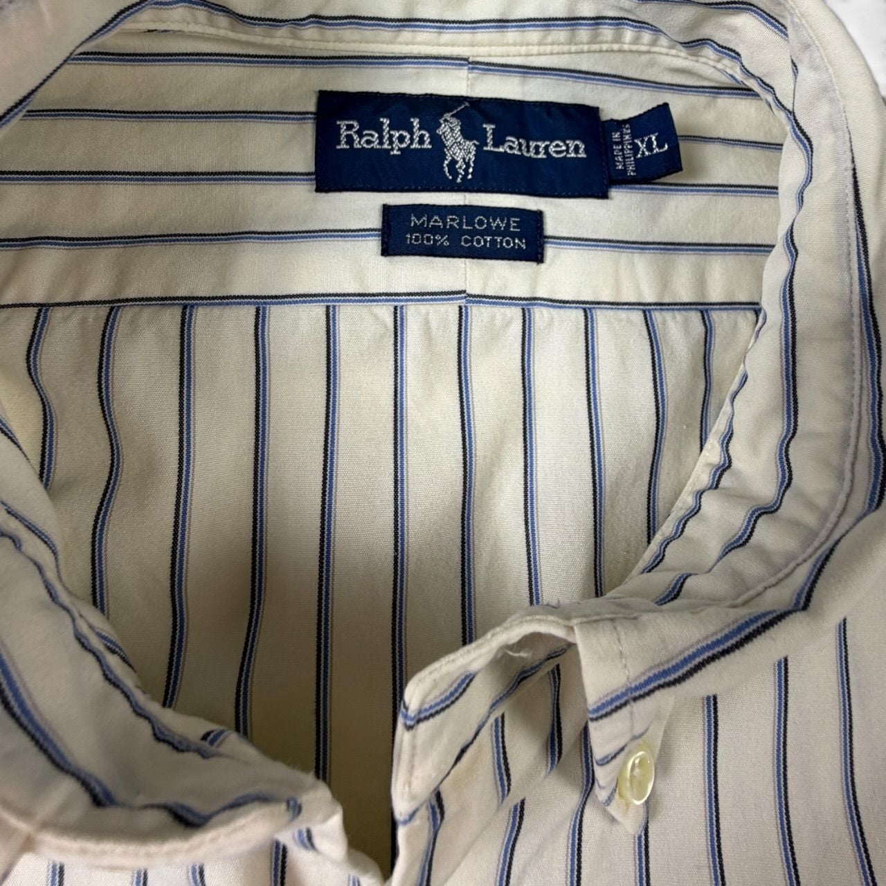 Ralph Lauren Marlowe Striped Button Down Shirt XL 100% Cotton 8