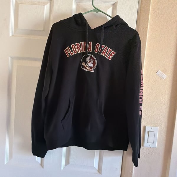 Florida State Seminoles Black Hoodie Arch Logo Sweatshirt SOU1440-N