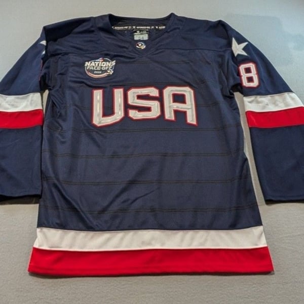 Fanatics Werenski USA 4 Nations Face-Off Jersey Size 54 Blue Hockey