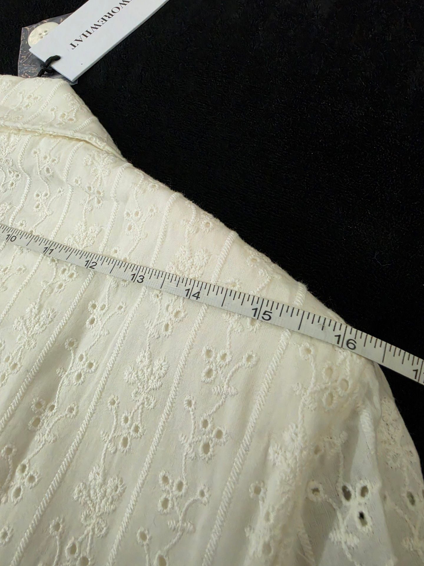 WeWoreWhat White Eyelet Blazer Tailored Jacket New with Tags XS Boho Chic
 9