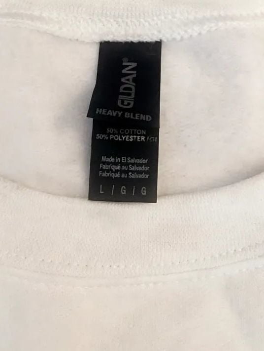 Hallmark Movie Bingo Christmas Sweatshirt Gildan Heavy Blend White Large Holiday 10
