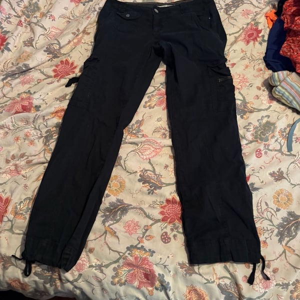 hei hei Cargo Pants Size 6 Black Utility Pockets