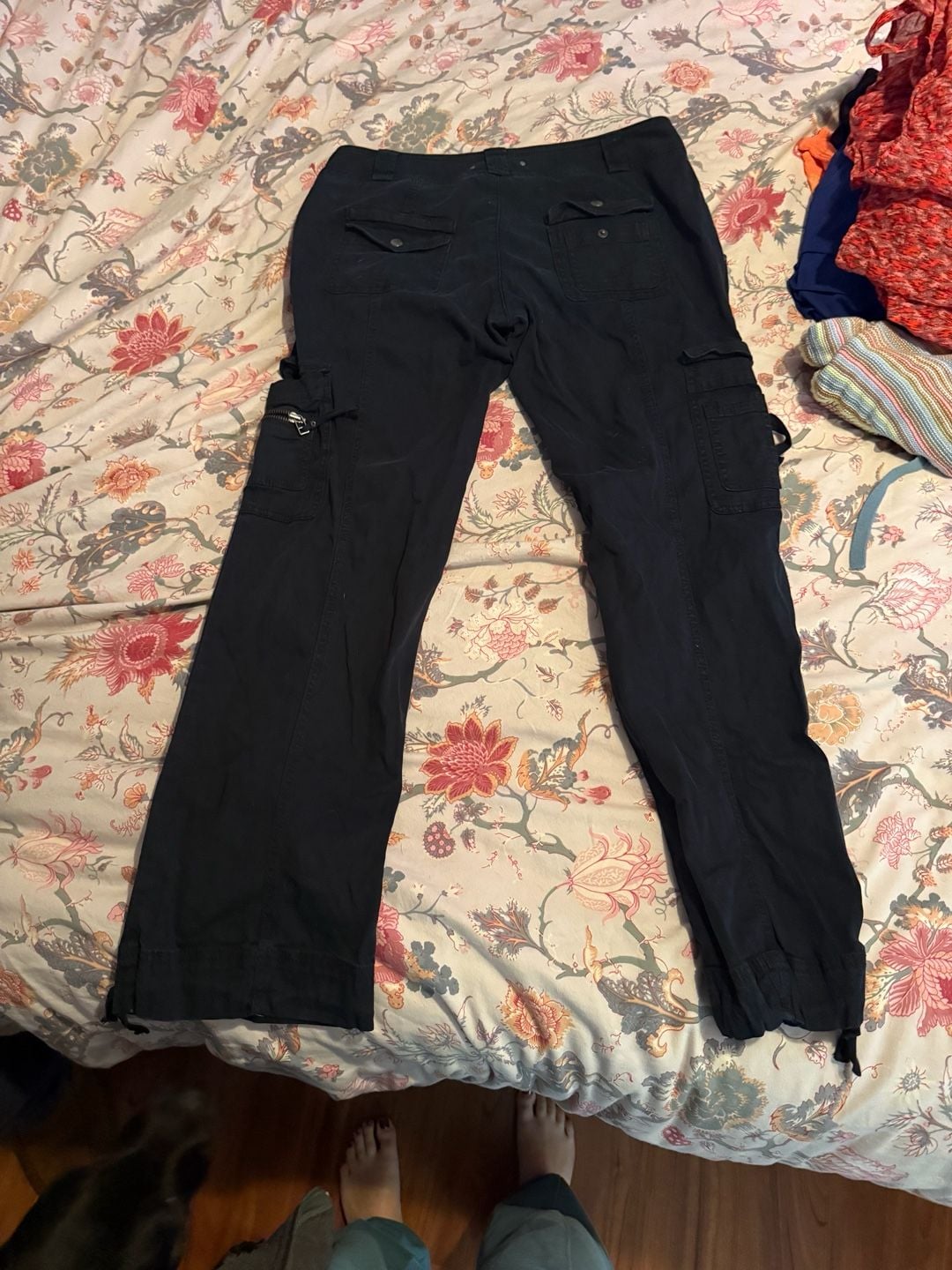 hei hei Cargo Pants Size 6 Black Utility Pockets 3