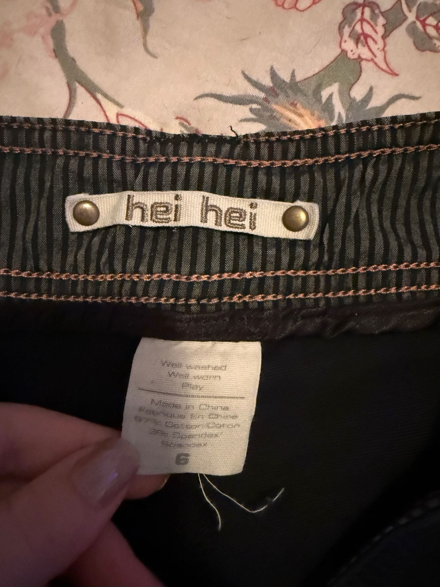hei hei Cargo Pants Size 6 Black Utility Pockets 4